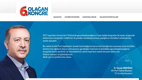 AK Parti'den 6. Olağan Kongre'ye özel web sitesi - 1