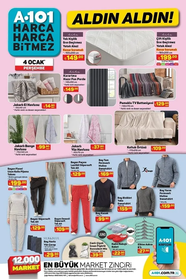 4 Ocak A101 aktüel indirim kataloğu yayınlandı! Filtre kahve makinesi, Samsung süpürge, Arzum ütü, Granit tencere seti uygun fiyattan satışta