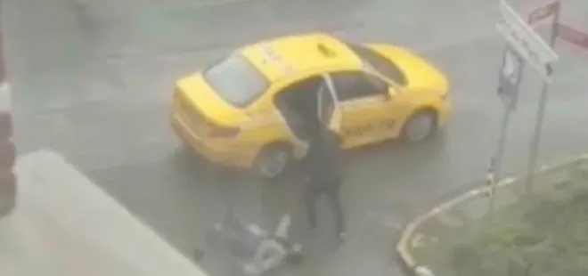 İstanbul’da taksici dehşeti! Turisti önce darp etti sonra yere fırlattı