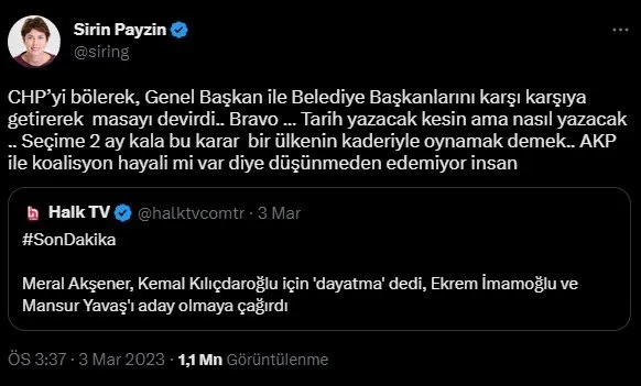 Tarihi geri vites! Akşener’i hedef alan isimlerden U dönüşü! Çek sifonu gitsin diyen Fazıl Say paylaşımını kaldırdı