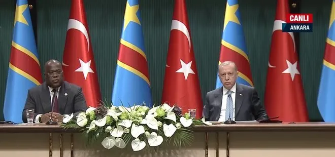 Başkan Erdoğan ve Kongolu mevkidaşı Tshisekedi’den ortak açıklamalar