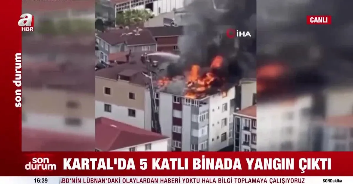 Kartal’da 5 katlı binada yangın çıktı