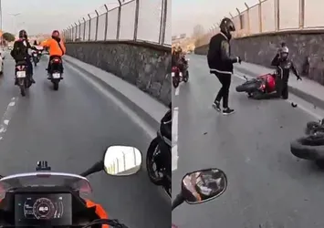 Trafikte şakalaşma kaza ile bitti! 1 yaralı