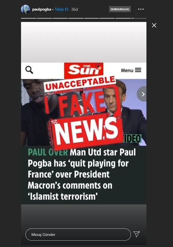 Paul Pogba Fransa Milli Takımı'nı bıraktığı iddialarını yalanladı - 1