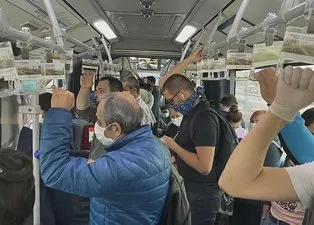 İstanbul'da minibüs ve otobüsler ayakta yolcu aldı! Sosyal mesafe yok sayıldı
