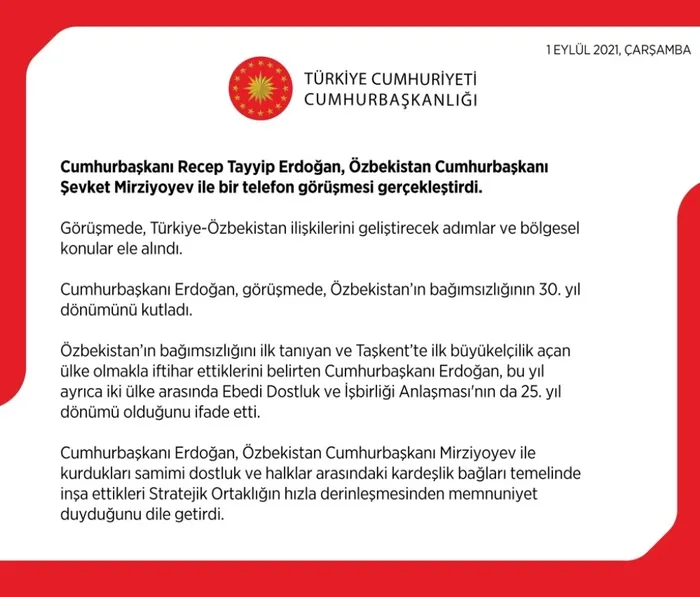 Son dakika: Başkan Erdoğan Özbekistan Cumhurbaşkanı Şevket Mirziyoyev ile görüştü - 5