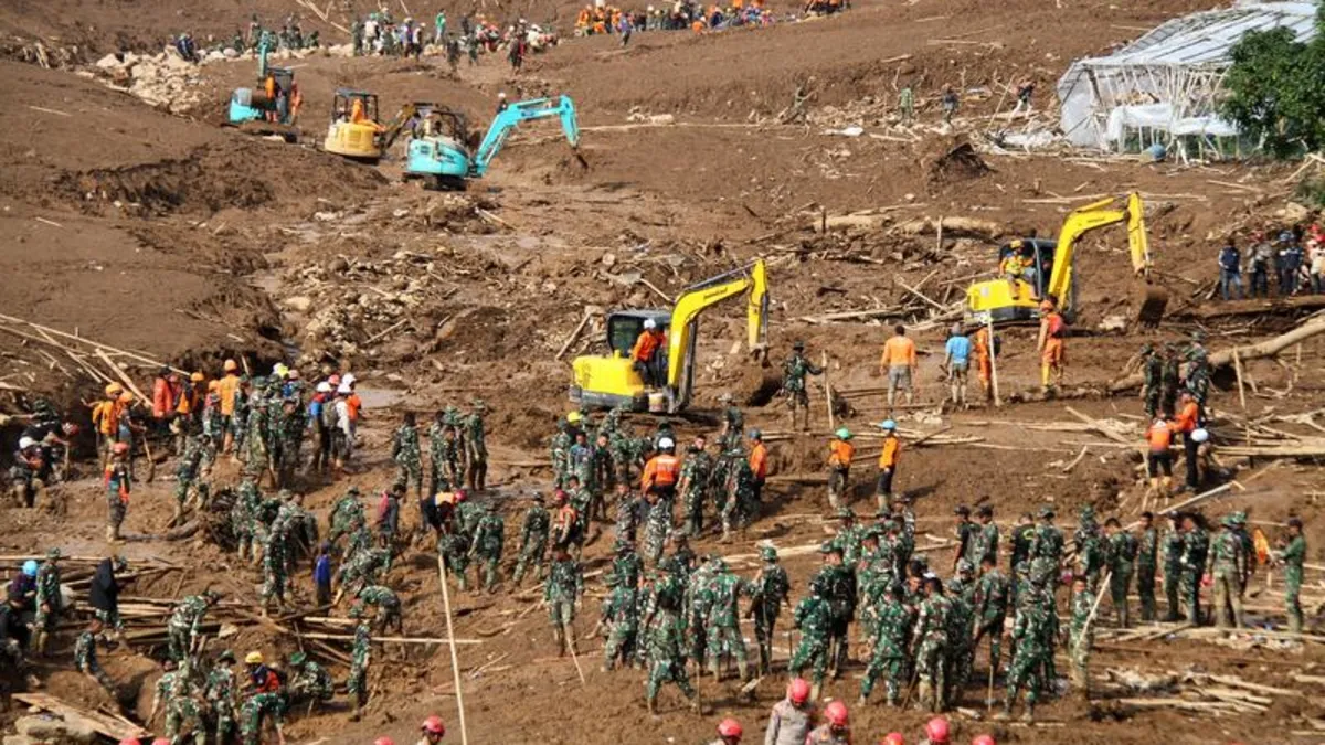 Endonezya'daki toprak kaymasında ölü sayısı 70'e yükseldi