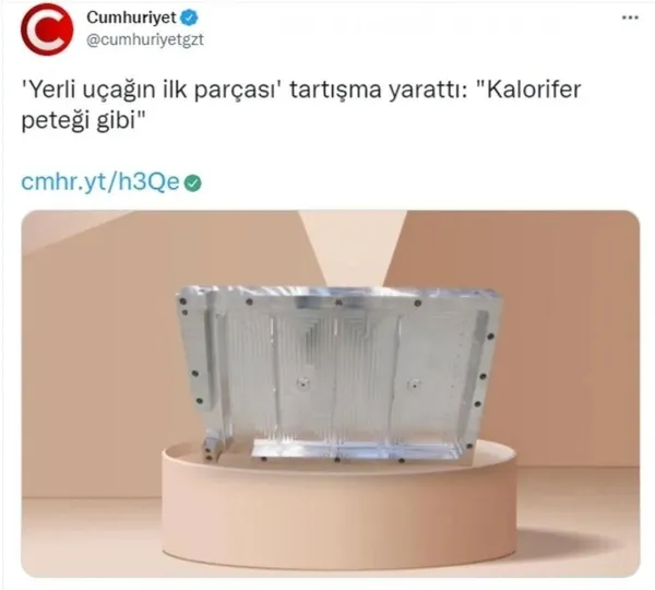 TUSAŞ’tan kalorifer petekli gönderme! İşte Kaan’ın yapım aşaması