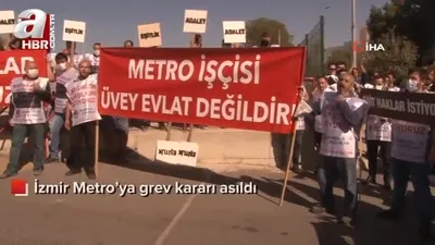 İşçiler İzmir metro önünde eylem yaptı