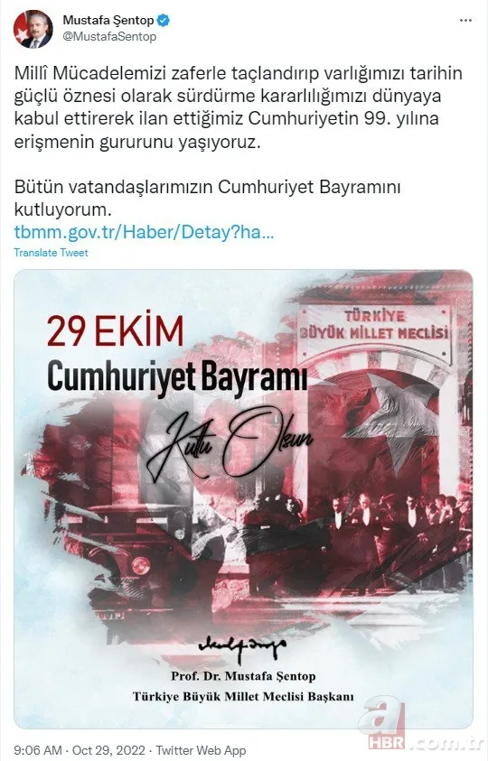 Cumhuriyet 99 yaşında! Siyasilerden 29 Ekim Cumhuriyet Bayramı mesajları 5