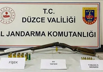 Düzce'de 17 tabanca 9 tüfek ele geçirildi