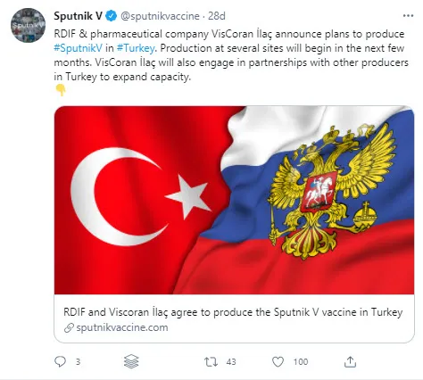 Son dakika: Kovid-19 aşısı Sputnik V’nin Türkiye’de üretimi için anlaşma sağlandı