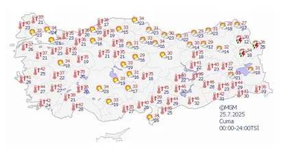 Yurt genelinde kavurucu sıcaklık: 38 il 40 dereceyi aştı