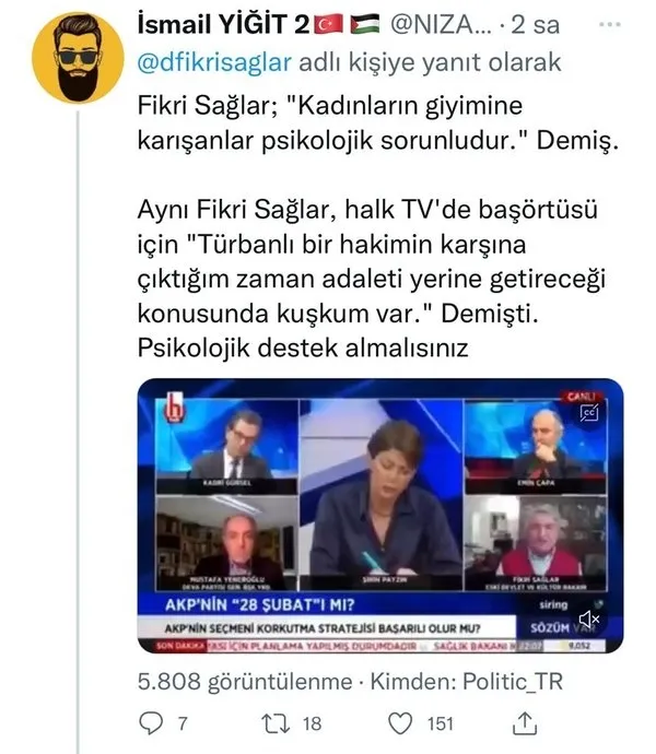 basortusune-dil-uzatan-chpli-fikri-saglar-cark-etti-kadinlarin-giyimine-karisan-sorunludur-1652637131714.jpg CHP'li Fikri Sağlar'dan başörtüsü çarkı! "Kadınların giyimine karışan sorunludur" - 2