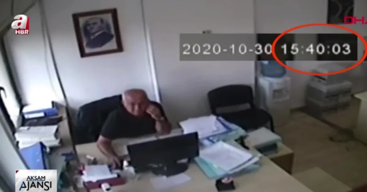 İzmir'deki depremde şaşırtan an! Telefonla konuşmayı sürdüren adamın görüntüleri...