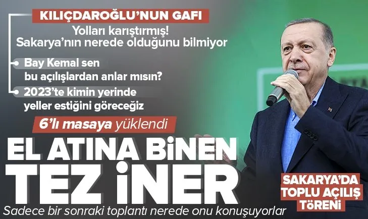 Erdoğan’dan 6’lı masaya: El atına binen tez iner!