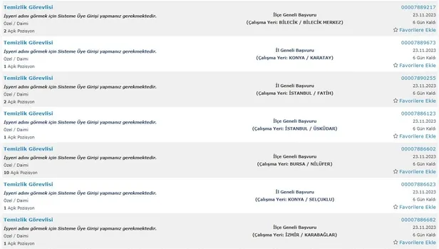 İŞKUR şartları duyurdu! İlkokul mezunu 5.626 personel alımı başladı! İşte temizlik görevlisi alımı yapan kurumlar - 14