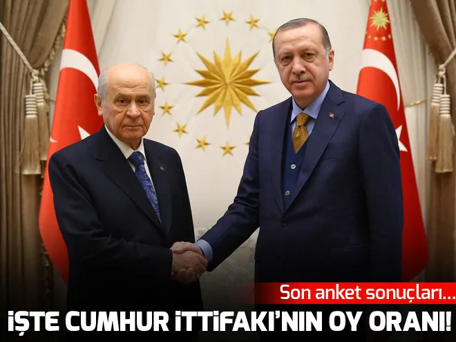 Son ankette Cumhur İttifakının oy oranı belli oldu!