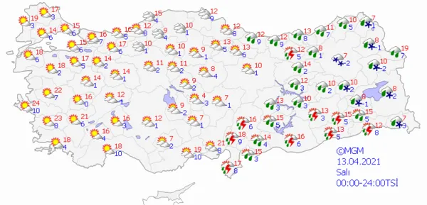 1617989855957.png Meteoroloji'den o iller için sağanak yağış ve fırtına uyarısı! İstanbul Ankara ve İzmir'de hava durumu - 8