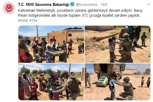 Türkiye'den Barış Pınarı bölgesinde 372 çocuğa kıyafet yardımı - 1