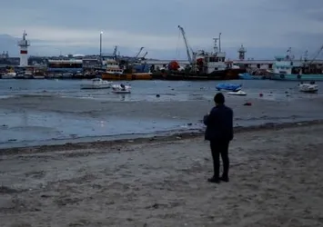 Korkutan görüntü! Deniz 20 metre çekildi!