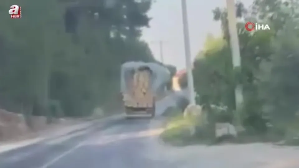 Saman yüklü kamyonun tehlikeli yolculuğu