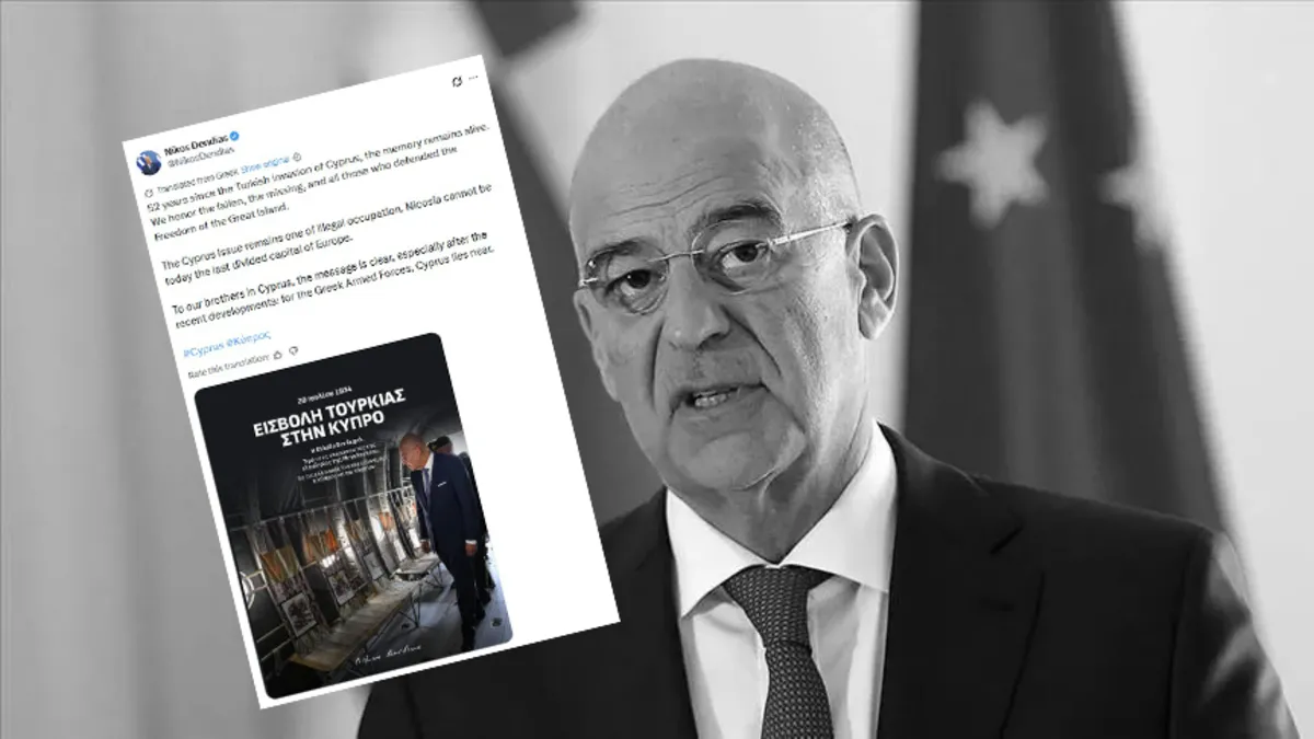 Atina'dan küstah provokasyon: Yunan Bakan Dendias haddini aştı