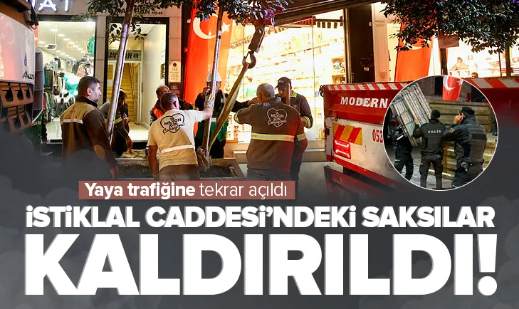 İstiklal Caddesi’ndeki beton saksılar kaldırıldı!