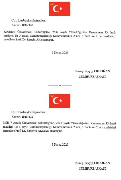 Cumhurbaşkanlığı politika kurullarına atamalar Resmi Gazete'de! 10 ayrı kurula toplam 140 isim