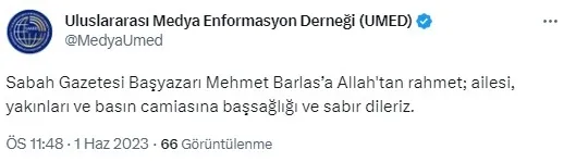 Sabah Gazetesi Başyazarı Mehmet Barlas 81 yaşında hayatını kaybetti