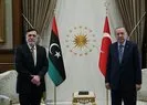 Son dakika: Başkan Erdoğan, Libya Başbakanı Feyyaz Serrac ile bir araya geldi