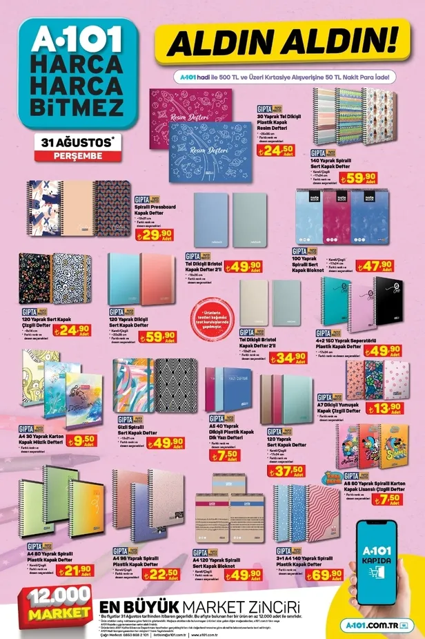 A101 31 Ağustos aktüel ürünler kataloğunda neler var? 3.999 TL’ye akıllı telefon ve tüm kırtasiye malzemeleri A101’de
