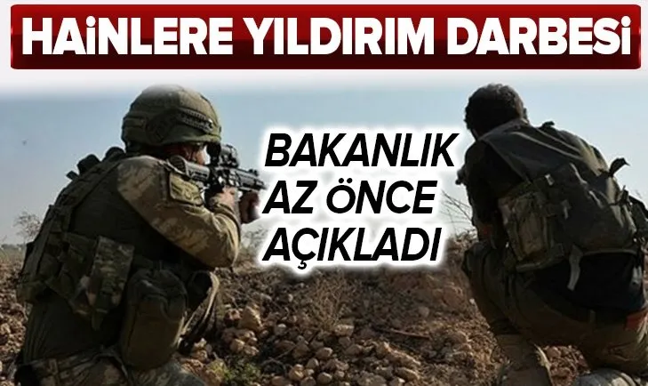 Bakanlık açıklama yaptı: Yıldırım operasyonlarında 148 terörist etkisiz hale getirildi