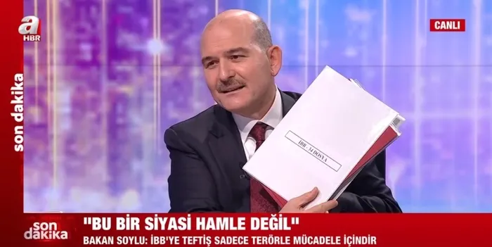 İçişleri Bakanı Süleyman Soylu CHP’li İBB’ye yönelik terör soruşturmasının detaylarını duyurdu! DİAYDER YPS/PKK’yla bağlantılı…