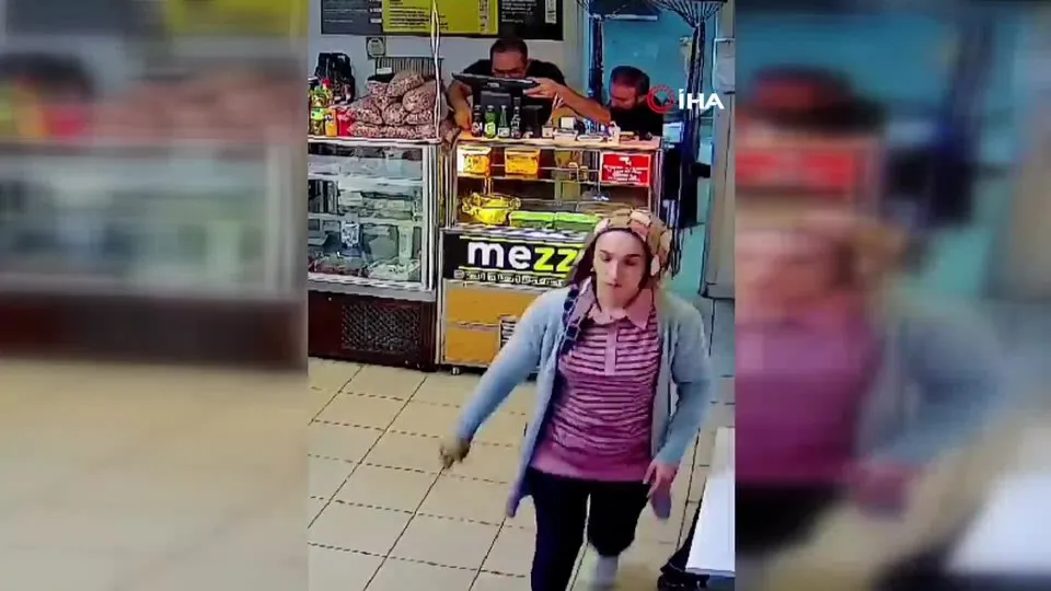 Bolu’da şaşırtan olay kamerada: Yere düşen maden suyu şişesi kafasına çarptı