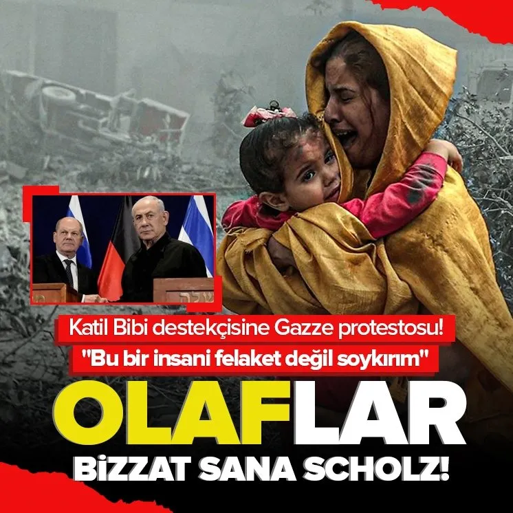 Scholz’a Gazze protestosu!