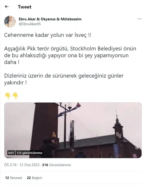 İsveç'in göbeğinde büyük skandal: Başkan Erdoğan'ın maketini astılar! İsveç Büyükelçisi Türk Dışişleri'ne çağrıldı