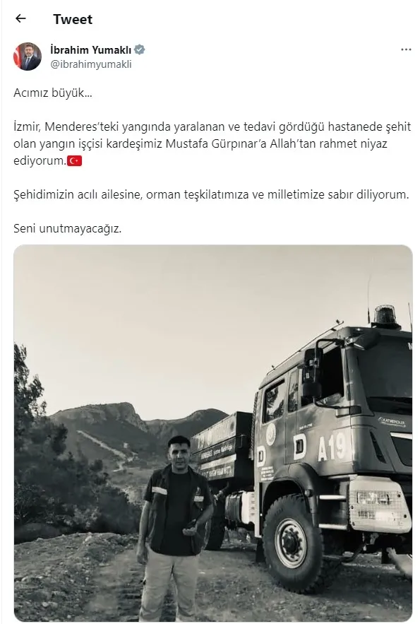 Son dakika | İzmir'deki orman yangınından acı haber! Alev kapanlarına müdahale eden orman işçisi Mustafa Gürpınar şehit oldu - 4