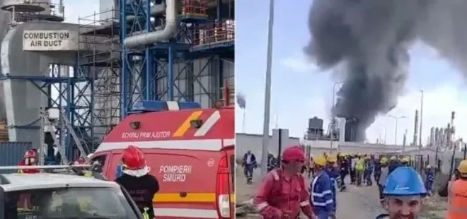 Romanya’da büyük panik: Ham petrol rafinerisi Petromidia’da yangın çıktı