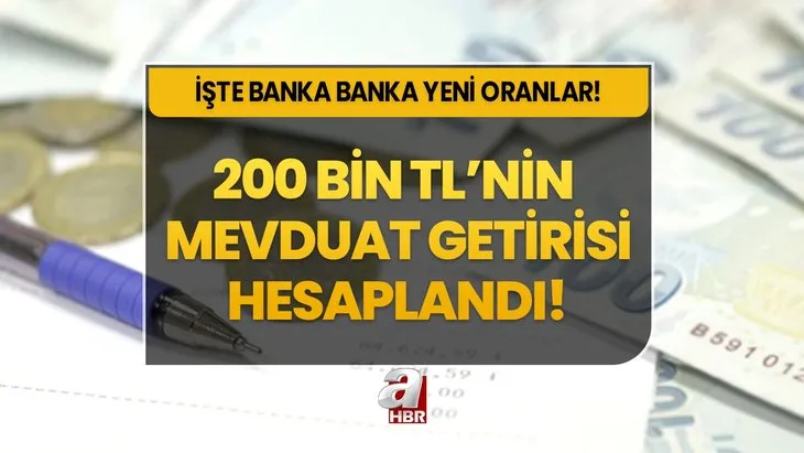 MEVDUAT FAİZİ HESAPLAMA KASIM 2023 | 200.000 TL- 300.000 TL’nin günlük faiz getirisi ortaya çıktı! Banka banka yeni % oranlar...