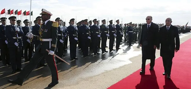 Son dakika: Başkan Erdoğan’a Cezayir’de resmi karşılama töreni