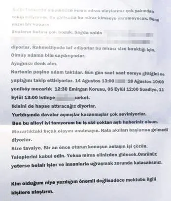 “Tatlı” mirasta skandallar bitmiyor! Bıçaktan sonra tehdit mektubu - 2