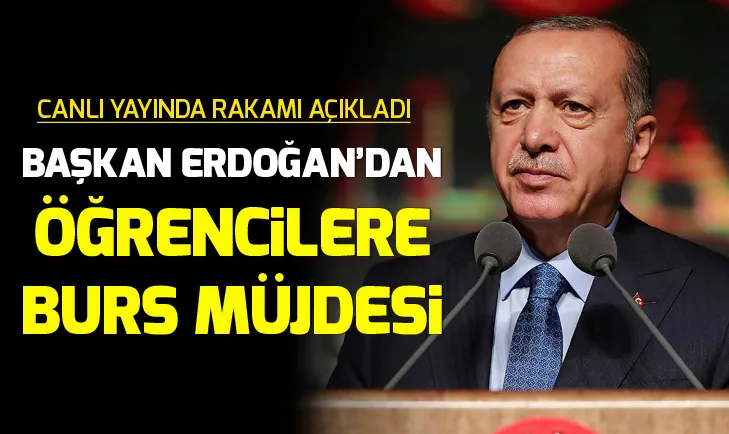 Başkan Erdoğandan öğrencilere canlı yayında burs müjdesi