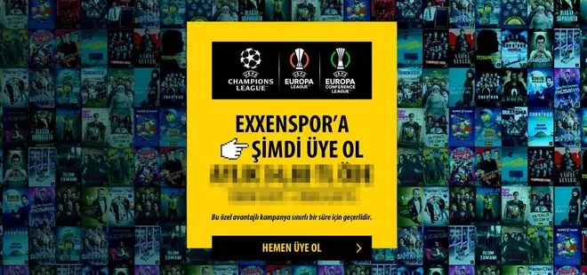 Exxen tek maç üyelik var mı? Exxen spor Şampiyonlar Ligi ve UEFA Avrupa Ligi maçları nasıl izlenir?