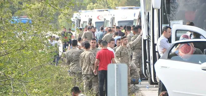 Çanakkale’de askerleri taşıyan otobüs devrildi: 7 yaralı