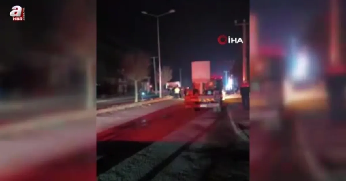Refüje çıkan kamyonet ağaçları devirdi
