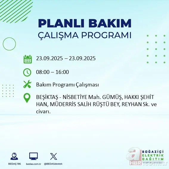 23 Eylül İstanbul elektrik kesintisi: Hangi ilçelerde kesinti olacak? Elektrikler ne zaman gelecek? 5