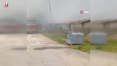 Ahırda çıkan yangın paniğe neden oldu