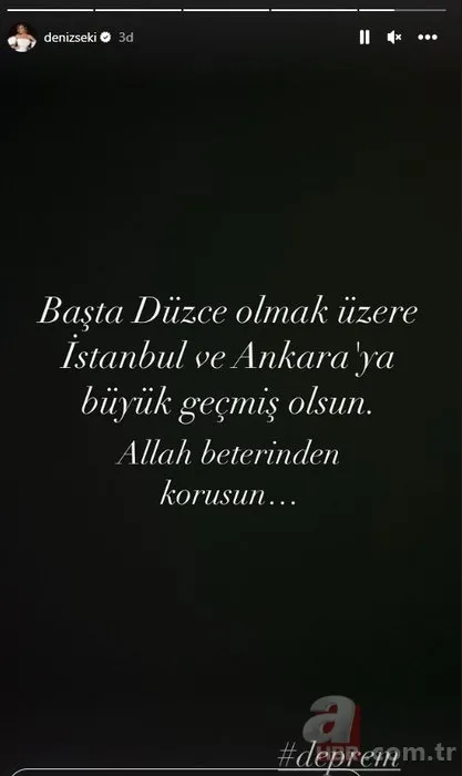 Düzce depreminin ardından ünlü isimlerden peş peşe paylaşımlar geldi 7