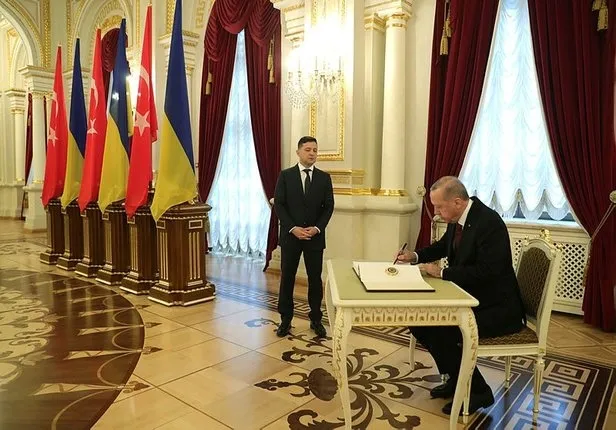 Başkan Erdoğan, Ukrayna Devlet Başkanı Zelenskiy ile görüştü - 1